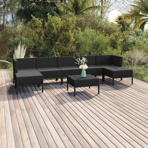 Ensemble de salon de jardin noir - Product Image 1
