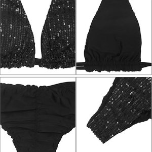 Maillot de bain femme Solid Trader de qualité supérieure, coutures robustes, couleur unie, respirant et séchage rapide - Product Image 5