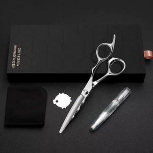 Japanese Stainless Steel Beauty Hair Cutting <b>Scissors</b> Extremely Sharp <b>Left</b>-<b>Handed</b> Offset Design for Professional Barbers - Product Image 6