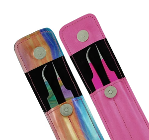 Nouvelles pinces à cils colorées personnalisées, pinces à cils pour extensions de cils volume, avec emballage personnalisé - Product Image 5