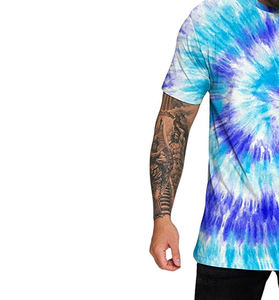 Camisetas Unisex Personalizadas con Estampado Tie-Dye |   Logotipo Personalizado Impresión Completa 100% Algodón Manga Corta |   Moda Teñida a Mano al por Mayor - Product Image 1