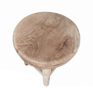 Asiento Minimalista Orgánico de Madera de Teca Sólida, Taburete Artesanal de Raíz de Madera, Decoración de Madera para Apartamento, Dormitorio, Hospital, Hotel - Product Image 4