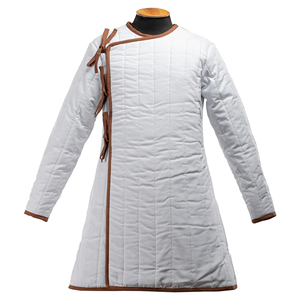 Handmade Medieval <b>White</b> Gambeson <b>Jacket</b> Thick Padded Cotton Aketon Coat Full Sleeve Comfortable Breathable Knight Cosplay Armor - Product Image 1