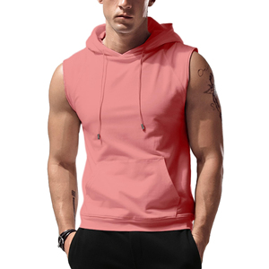 Sudadera con Capucha Personalizada para Gimnasio, Camisetas sin Mangas para Hombre, Ropa Deportiva para Entrenamiento, Chaleco con Capucha de Talla Grande, Sudadera Básica de Algodón Mezclado para Gimnasio - Product Image 1