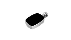 Premium 925 Sterling Silver Fine Pendant Black Onyx Gemstone Three Shapes Spring <b>Lock</b> Adjustable <b>Cable</b> Chain Bezel Setting - Product Image 5