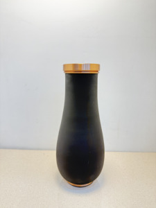 Premium Matte Black Pure Copper Bedside Carafe Jar 1500ml Powder Coated Charcoal <b>Pot</b> Luxury Wellness Metal Drinkware <b>Set</b> - Product Image 5