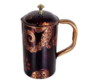 Premium Quality Handcrafted Copper Water Jug Elegant Hammered Design Kitchen & Dining <b>Drinkware</b> - Product Image 4