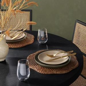 Salvamanteles de ratán con borde festoneado, marrón natural, tejido a mano, decoración para mesa de comedor, para restaurante, hotel, venta al por mayor, sostenible - Product Image 2