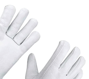 Gants de sécurité en nitrile HOLY SIGNS INTERNATIONAL, blancs, lisses, durables, antidérapants, à revers droit, usage général, niveau d'impact 1 - Product Image 4