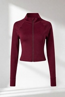 Chaqueta de Yoga Elegante para Mujer, con Cierre Completo, de Alta Calidad, con Opción de Capa Frontal para Ejercicio, Entrenamiento, Actividades al Aire Libre y Uso Diario