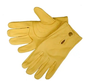 Premium Quality Cowhide Grain Leather Safety <b>Gloves</b> Soft Comfortable Heat Spark Resistant Adjustable Wristband - Product Image 1