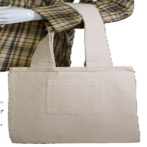 Bolsas de Compras de Lona de Algodón a Rayas para Mujer, Bolsas de Mano Pequeñas de Algodón de Alta Calidad, Ecológicas y Recicladas, Venta al Por Mayor - Product Image 2