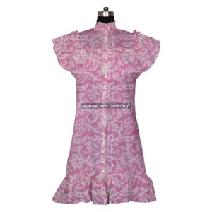 Haut à manches courtes en coton imprimé bohème pour femme, chemise légère d'été, haut décontracté d'inspiration hippie-bohème - Product Image 2