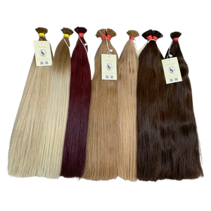 Nouvelle arrivée droite kératine pointe plate cheveux vierges Ktips extensions de cheveux humains d'usine - Product Image 1