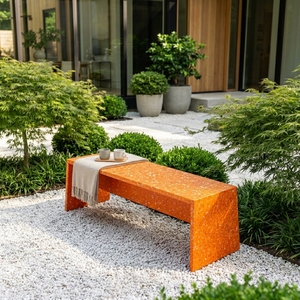 4GoodThings Recycled <b>Plastic</b> Durable Modern Waterproof Outdoor Park <b>Bench</b> Eco Friendly Sustainable 2-Seater Garden Patio - Product Image 5