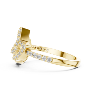 แหวนเพชรเมลอดี้ทรงบริลเลียนท์ เทรนดี้ แล็บโกรว์ ดีไซน์ทันสมัย ทองคำ 18K ชุบโรเดียม เหมาะสำหรับงานหมั้น งานแต่งงาน ใช้ในชีวิตประจำวัน - Product Image 2