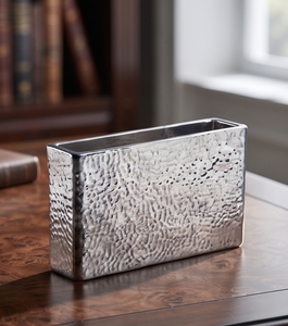 Porte-serviettes en métal texturé martelé rectangulaire, design texturé moulé, pour cuisine et salle à manger, vente en gros - Product Image 2