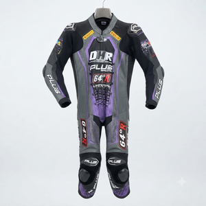 Traje de Carreras Personalizado para Hombre en Cuero Vacuno/Canguro, Mono de Una Pieza con Armadura de Nivel 2 CE, Hecho a Medida, Protección OEM - Product Image 1