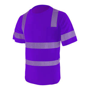 เสื้อยืดโพลีเอสเตอร์สะท้อนแสงแบบ Hi-Vis สำหรับงานก่อสร้าง แห้งเร็ว รับผลิตแบบ OEM - Product Image 4
