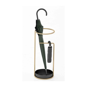 Elegante Soporte para Paraguas de Metal Plateado con Diseño Acampanado, Decorativo para la Entrada del Hogar Moderno - Product Image 3