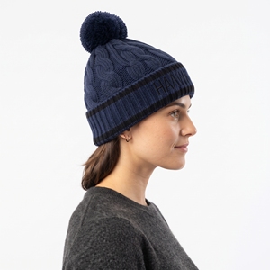 100% Acrylic Winter Knitted Beanie Custom Embroidery Thick <b>Warm</b> Cuffed Knit <b>Hat</b> Wholesale - Product Image 3