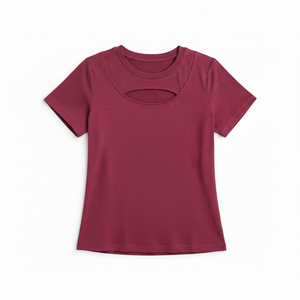 Custom Logo Womens Sport Gym T <b>Shirt</b> <b>Polyester</b> Cotton Blend Quick Dry Breathable Short Sleeve Fashion Top - Product Image 3