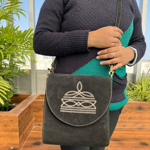 OEM célèbre marque 2025 Designer botte point daim cuir épaule sac à bandoulière femmes luxe sac à main à la mode sacs de selle - Product Image 2