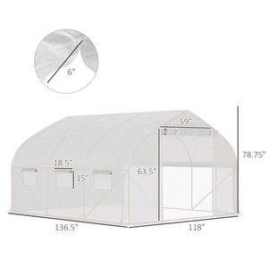 Mini Serra Moderna per Casa e Giardino, Facile da Montare con Struttura in Acciaio Zincato, PVC, PE e Polietilene per la Coltivazione Invernale - Product Image 2