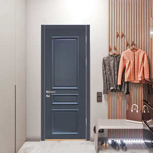 Puerta de Madera Minimalista Lisa de 900x2200 mm, Puerta Interior de MDF Resistente al Agua de Alta Calidad para Baño, Hotel, Apartamento - Product Image 2