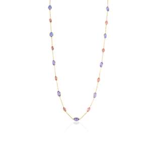 สร้อยคอจี้ทองคำแท้ 18K ประดับแทนซาไนต์และทัวร์มาลีน - Product Image 3