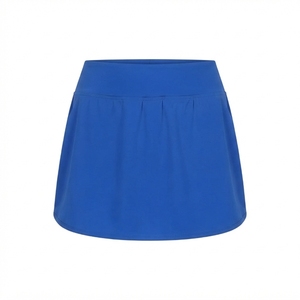 กระโปรงทรงเอไลน์สั้นสำหรับผู้หญิง ผ้าโพลีเอสเตอร์ 100% สีพื้น จีบระบาย สไตล์ลำลองสำหรับฤดูร้อน มีกระเป๋าเอว ระบายอากาศได้ดี - Product Image 5