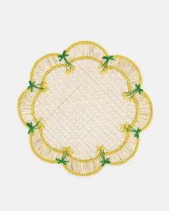 Sets de table uniques en raphia, formes et motifs variés, accessoires de table en raphia texturé faits à la main, napperons en raphia naturel tressé pour une table stylée - Product Image 3