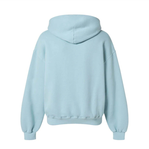 เสื้อฮู้ดสีฟ้าอ่อนแบบยูนิเซ็กซ์ ทรงปกติ ผ้าฝ้ายเฟรนช์เทอร์รี่ สวมใส่สบาย สีพื้น มีซับใน ระบายอากาศได้ดี ซิปหน้า เหมาะสำหรับใส่ในฤดูใบไม้ร่วง - Product Image 3