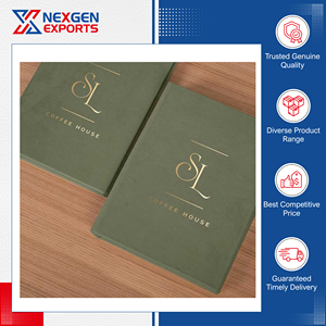 Nueva Llegada de Stock, Cubierta de Menú de Cuero PU Ecológico Hecha a Mano de Calidad Excepcional y Altamente Duradera con Logotipo Personalizado para Uso en Restaurantes - Product Image 5