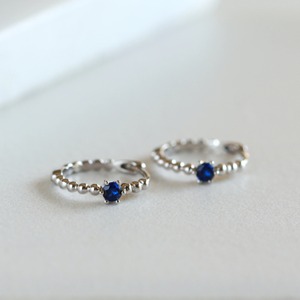 Pendientes de Aro Huggie con Cuentas de Oro Rosa de 14K y Zafiro Azul, Minimalistas, Delicados, con Piedras Preciosas, Elegantes, Regalo de Joyería para Mujeres y Niñas, para Fiestas - Product Image 6