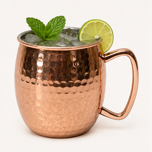 Taza Moscow Mule de Cobre Martillado Artesanal, Vaso de Cerveza Ecológico de Acero Inoxidable para Bares y Hoteles - Product Image 5