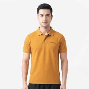 Polo à manches courtes pour homme, taille standard, de haute qualité, en gros, couleur moutarde, décontracté, taille standard, excellente qualité - Product Image 4