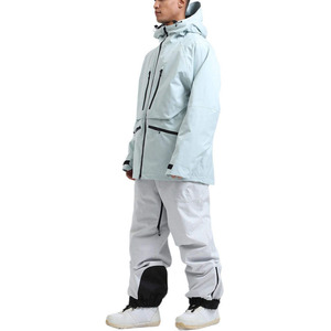 Custom Logo <b>Men</b>’s Ski <b>Suit</b> <b>Waterproof</b> Snowboard Jacket and Pants Set Hooded Winter Snow Wear OEM Private Label - Product Image 2