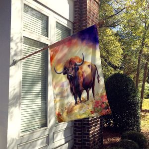 Buffalo gran porche manga poste decorativo patio Banner ilustraciones pared colgante Multicolor poliéster casa bandera - Product Image 2