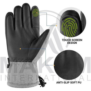 Guantes de Esquí Impermeables de Alto Rendimiento para Invierno, Guantes Térmicos Aislantes con Agarre Antideslizante para Snowboard y Esquí - Product Image 3