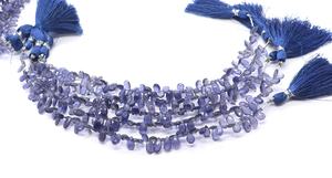 Cuentas de Iolita Natural AAA, Forma de Pera Facetada, 5x7 mm, Color Azul, Hilo de 8 Pulgadas, Calidad Premium - Product Image 6