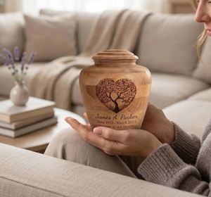 โกศไม้รักษ์โลกแบบสั่งทำพิเศษ พร้อมลายสลักเพื่อเป็นที่ระลึกสำหรับทารกและสัตว์เลี้ยง  ตกแต่งด้วยไม้โรสวูด - Product Image 5