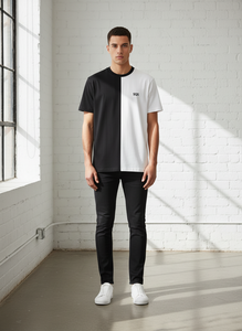 เสื้อยืดคอตตอนเจอร์ซีย์พรีเมียมสำหรับผู้ชาย - คอลเลคชั่นโลโก้ SQS ทรงบ็อกซี่ ใส่สบาย - Product Image 2
