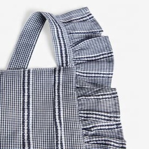 Robe rose confortable pour filles, tenue élégante, belle robe rose en coton à carreaux, avec taille ajustable et joli dos croisé, Style mignon - Product Image 3