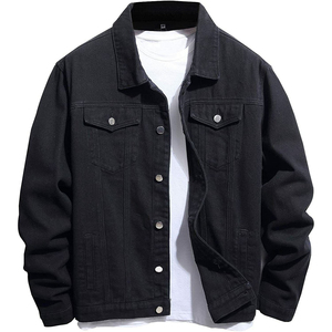 Veste en jean pour homme OEM 2024, veste décontractée pour l'automne, veste en jean à boutons, veste en jean oversize pour homme - Product Image 1