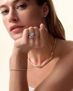 Bague de fiançailles et de mariage de luxe en or pur 14 carats certifiée IGI avec diamant de laboratoire ovale de 1 à 4 carats et design ondulé - Product Image 4