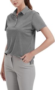 Polo sportif pour femme en laine mérinos 100% coton, lavable en machine, t-shirt en laine mérinos pour femme - Product Image 2