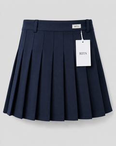 Jupe plissée rose pour femme RITS, taille normale, tissu tissé, couleur unie, style toutes saisons, prix abordable, vente en gros - Product Image 2
