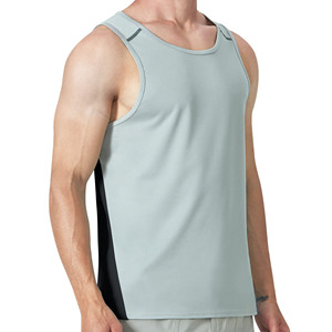 Ultra Lightweight Breathable Mesh Polyester Exercise <b>Singlet</b> Swaet Wicking with Side Armholes for <b>Running</b> and Gym Wear Tank Tops - Product Image 5