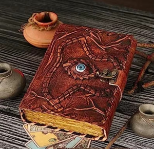 Libro de Hechizos, Diario de Cuero Vintage con Diseño de Tercer Ojo y Grimoire, con Papel de Borde Rústico, 10x7 Pulgadas, 260 Hojas, Personalizable - Product Image 2